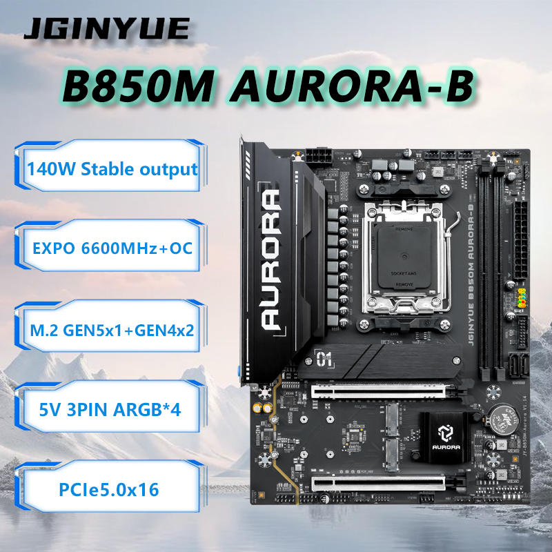 Am5 Micro Atx Pcie 5.0 Motherboard - JGINYUE B850M AURORA-B Nieuw moederbord M-ATX