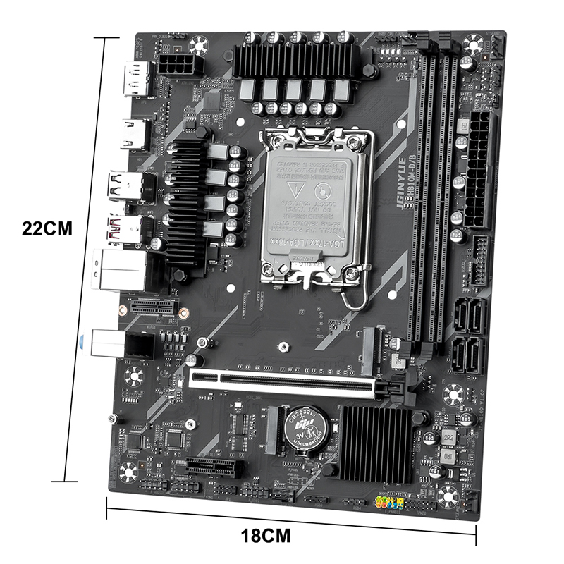Lga1851 Gaming Motherboard - JGINYUE H810M-D/B M-ATX Gaming PC-moederbord DDR5-moederbord