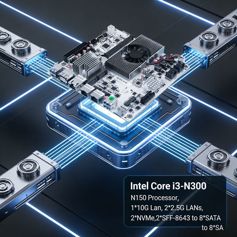 8-Bay NAS Mini ITX moederbord  - Mini Itx Dual 2.5G Nas Motherboard recensie en prijs
